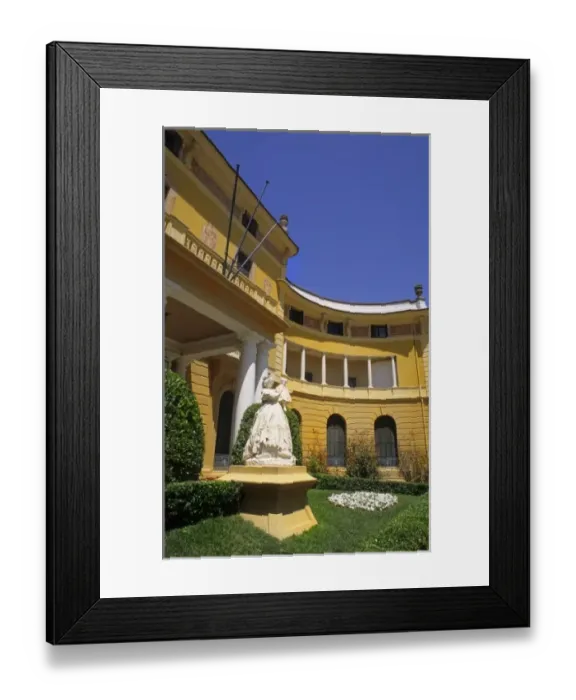 Framed Print : Life in Spain the Palace Rejal de Redraldes in Barcelona Spain