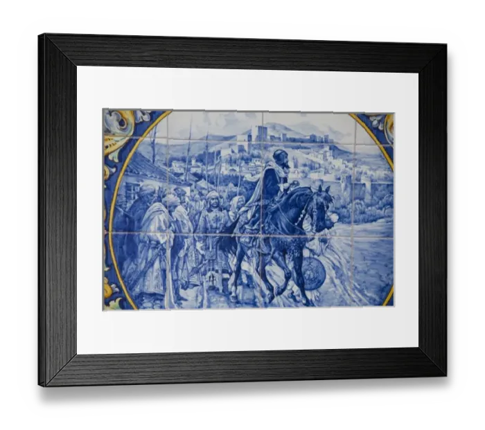 Framed Print : Spain, Castilla-La Mancha, Toledo. Detail of tile wall Framed Print : Spain, Castilla-La Mancha, Toledo. Detail of tile wall