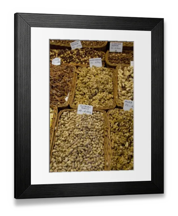 Framed Print : Spain, Catalonia, Barcelona. La Rambla, Popular covered fresh food market, (aka Mercat