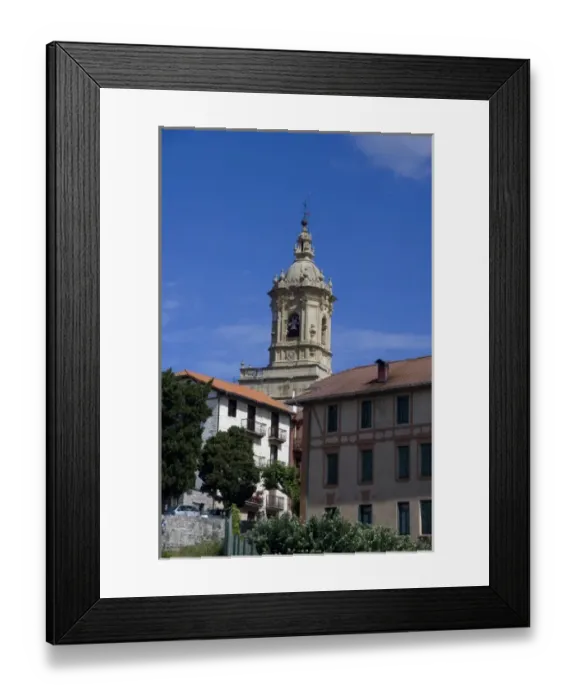 Framed Print : Spain, Guipuzcoa coast, Hondarribia (aka Fuenterrabia). Church of Santa Maria de la Asuncion Framed Print : Spain, Guipuzcoa coast, Hondarribia (aka Fuenterrabia). Church of Santa Maria de la Asuncion