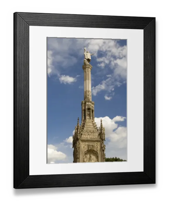 Framed Print : Spain, Madrid. Columbus Square & monument