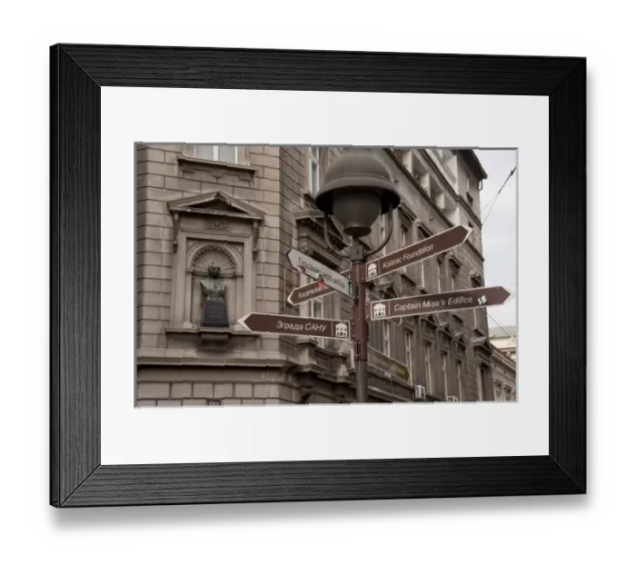 Framed Print : Serbia, Belgrade. Knez Mihailova, pedestrian shopping area in the heart of historic Belgrade