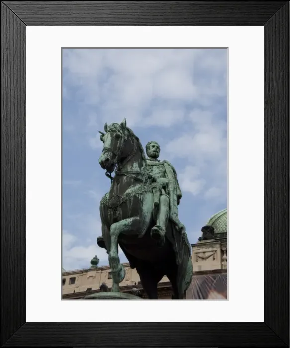 Framed Print : Serbia, Belgrade. Heart of the historic district, Republic Square (aka Trg Republike) Framed Print : Serbia, Belgrade. Heart of the historic district, Republic Square (aka Trg Republike)