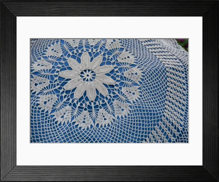 Framed Print : Serbia, the capital city of Belgrade. Traditional hand made Serbian lace Framed Print : Serbia, the capital city of Belgrade. Traditional hand made Serbian lace