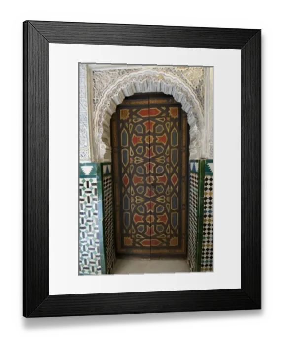 Framed Print : Spain, Seville. Alcazar (aka Reales Alcazares), Moorish / Mudejar fortress rebuilt as a palace Framed Print : Spain, Seville. Alcazar (aka Reales Alcazares), Moorish / Mudejar fortress rebuilt as a palace