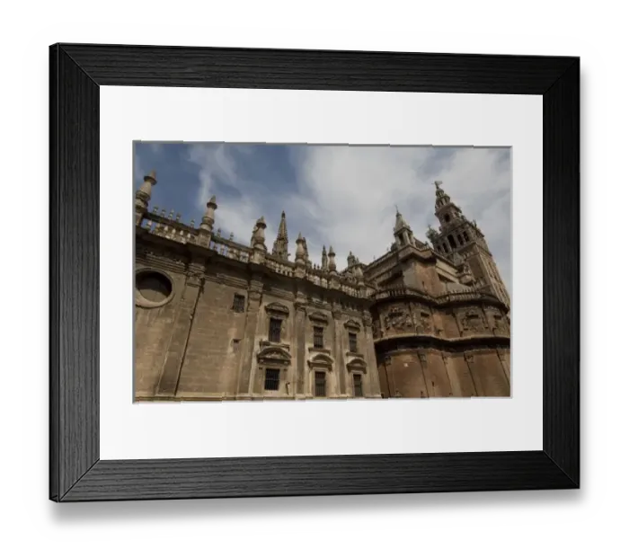 Framed Print : Spain, Seville. Gothic Seville Cathedral & La Giralda Renaissance bell tower Framed Print : Spain, Seville. Gothic Seville Cathedral & La Giralda Renaissance bell tower