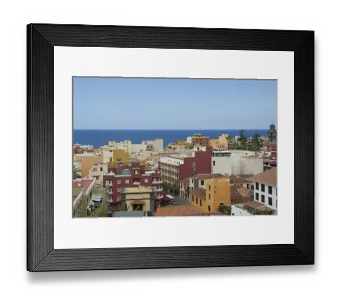 Framed Print : Spain, Canary Islands, Tenerife. Overview of Puerto de la Cruz Framed Print : Spain, Canary Islands, Tenerife. Overview of Puerto de la Cruz