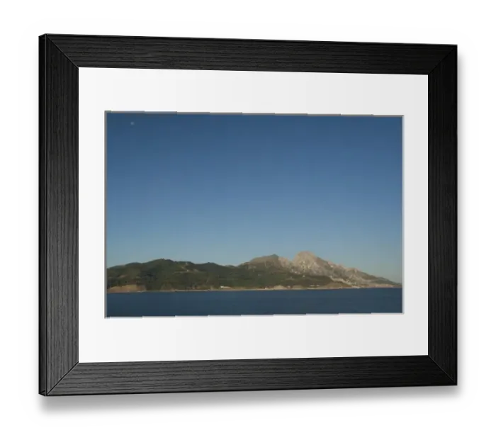 Framed Print : North Africa, Spanish Morocco, Ceuta. Coastal view of Ceuta from the Mediterranean