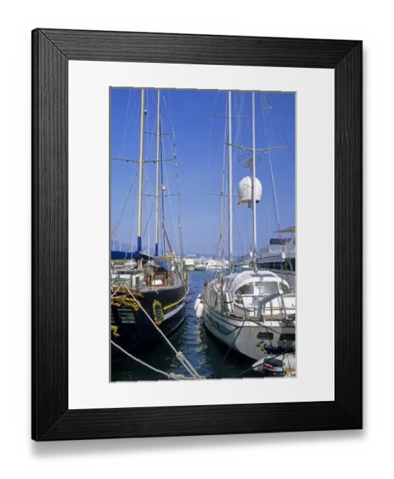 Framed Print : Sailboats docked at Puerto Banus, Spain Framed Print : Sailboats docked at Puerto Banus, Spain
