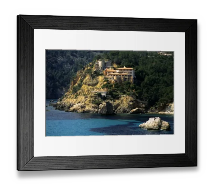 Framed Print : A luxury home in the Mediterranean at Majorca, Spain Framed Print : A luxury home in the Mediterranean at Majorca, Spain