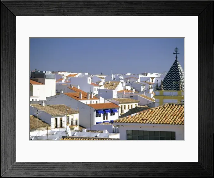 Framed Print : Rooftops of homes in Ronda, Spain Framed Print : Rooftops of homes in Ronda, Spain