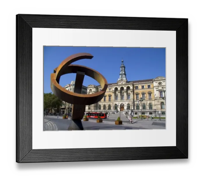 Framed Print : Public art sculpture Variante Ovoide de la Desocupacion de la Esfera by Jorge Oteiza Framed Print : Public art sculpture Variante Ovoide de la Desocupacion de la Esfera by Jorge Oteiza