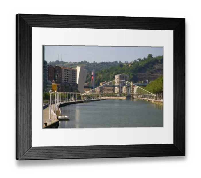 Framed Print : The Zubizuri Footbridge crossing the Nervion River in Bilbao, Biscay, Basque Country Framed Print : The Zubizuri Footbridge crossing the Nervion River in Bilbao, Biscay, Basque Country