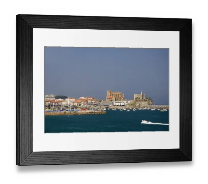Framed Print : The harbor at Castro Urdiales, Cantabria, northern Spain