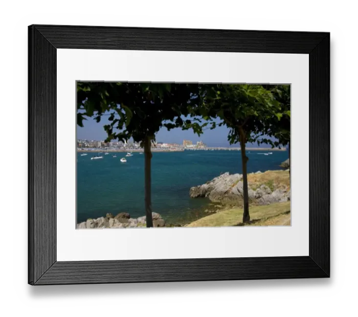 Framed Print : The harbor at Castro Urdiales, Cantabria, northern Spain
