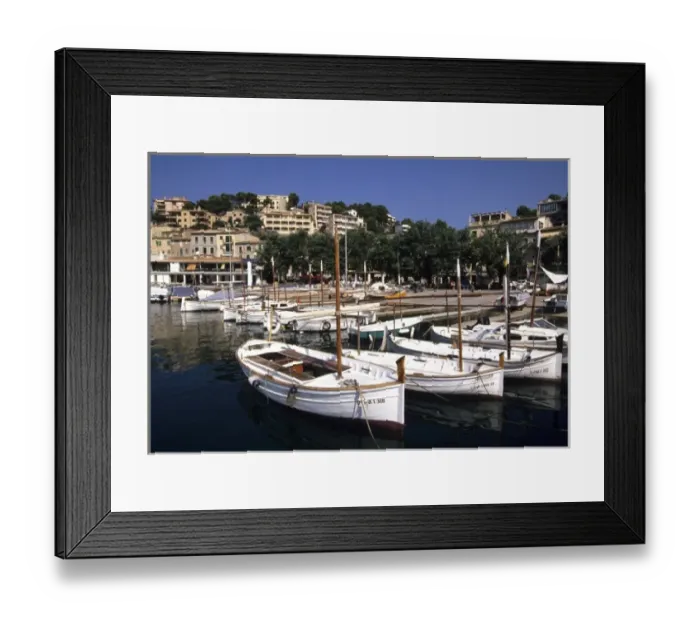 Framed Print : Fishing boats, Puerto Soller, Majorca, Spain Framed Print : Fishing boats, Puerto Soller, Majorca, Spain