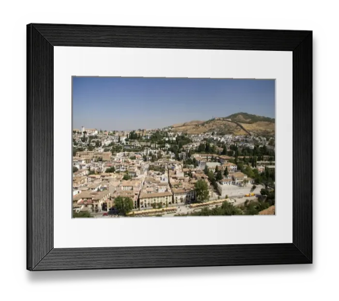 Framed Print : Granada, Spain. The views of Granada as seen from the La Alhambra Framed Print : Granada, Spain. The views of Granada as seen from the La Alhambra