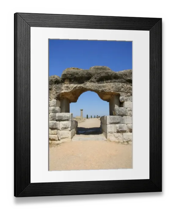 Framed Print : Ampurias. Southern wall. 1st century B. C Door. Catalonia. Spain Framed Print : Ampurias. Southern wall. 1st century B. C Door. Catalonia. Spain