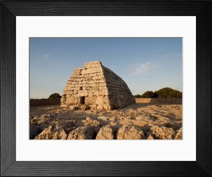 Framed Print : Naveta dels Tudons. Megalithic culture. Bronze Age. Near Ciutadella. Menorca island Framed Print : Naveta dels Tudons. Megalithic culture. Bronze Age. Near Ciutadella. Menorca island