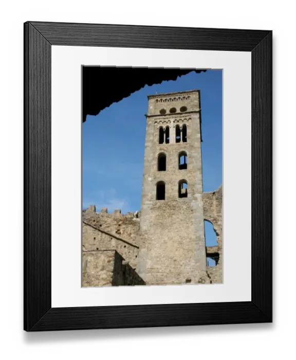 Framed Print : Benedictine Monastery of Sant Pere de Rodes. Founded around the year 900. The present Framed Print : Benedictine Monastery of Sant Pere de Rodes. Founded around the year 900. The present