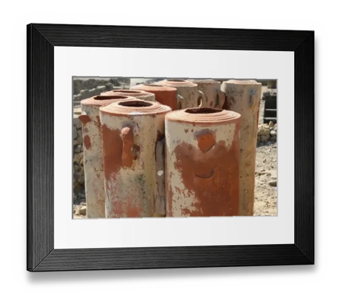 Framed Print : Roman city of Ampurias. Water filters. Girona province. Catalonia. Spain Framed Print : Roman city of Ampurias. Water filters. Girona province. Catalonia. Spain