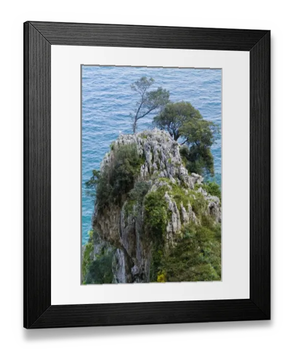 Framed Print : Cantabria. Landscape from Faro del Caballo on Mount Buciero. Santona. Spain