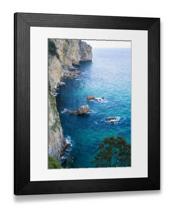 Framed Print : Cantabria. Landscape from Faro del Caballo on Mount Buciero. Santona. Spain Framed Print : Cantabria. Landscape from Faro del Caballo on Mount Buciero. Santona. Spain