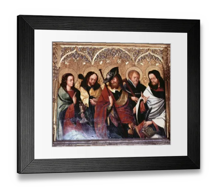 Framed Print : Pilgrim James. Detail of the altarpiece. Late fifteenth century. Maranon. Navarre Framed Print : Pilgrim James. Detail of the altarpiece. Late fifteenth century. Maranon. Navarre