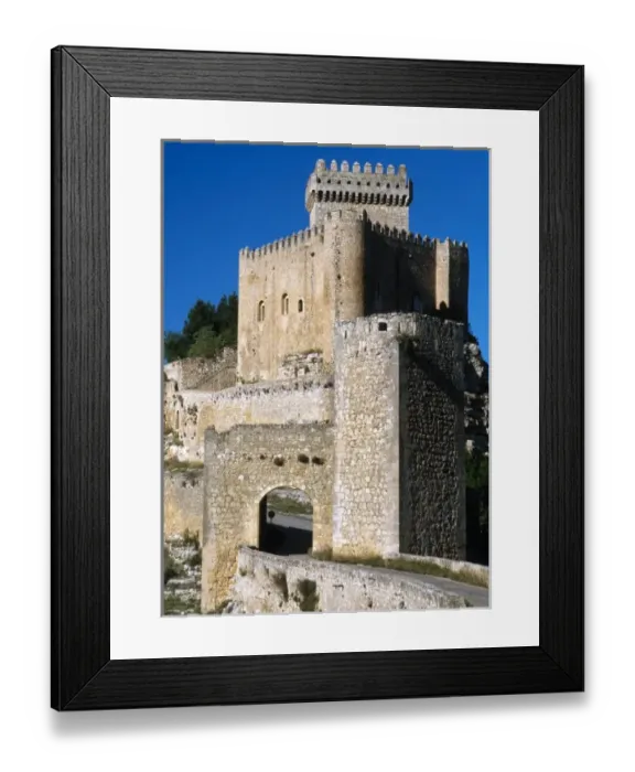 Framed Print : ALARCON. Castle. Arab origin and rebuilt under Christian rule by King Alfonso VIII Framed Print : ALARCON. Castle. Arab origin and rebuilt under Christian rule by King Alfonso VIII