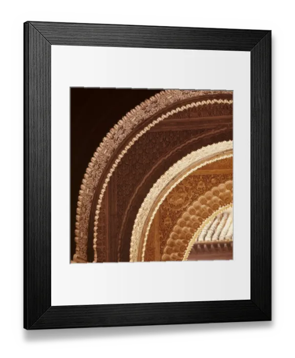 Framed Print : Europe, Spain, Granada. Light reveals intricate details in these carved archways Framed Print : Europe, Spain, Granada. Light reveals intricate details in these carved archways