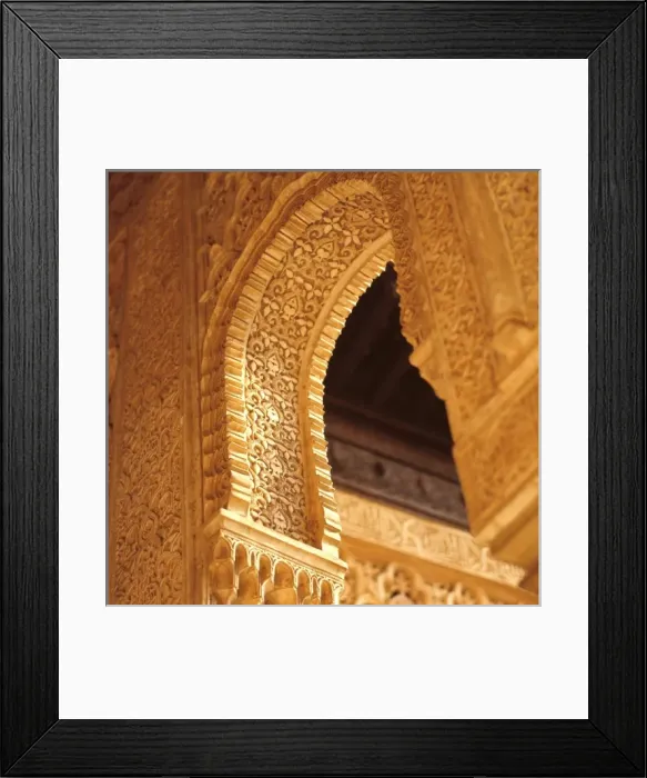 Framed Print : Europe, Spain, Granada. This arch is an example of honeycomb vaulting as seen in