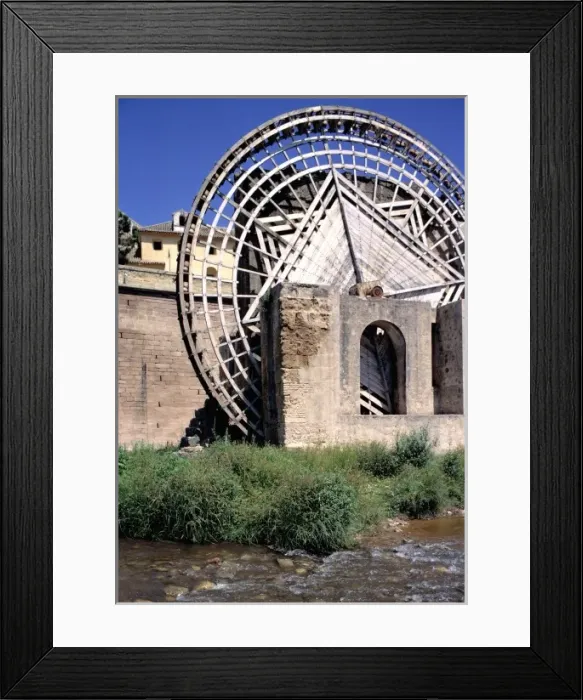 Framed Print : Europe, Spain, Cordoba. The Water Wheel, a World Heritage Site, on the Guadalquivir Framed Print : Europe, Spain, Cordoba. The Water Wheel, a World Heritage Site, on the Guadalquivir