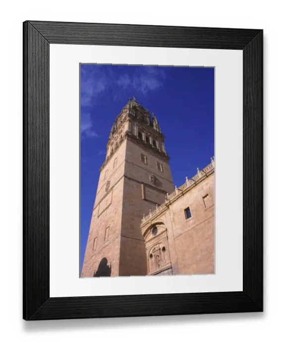 Framed Print : The tower of the New Cathedral, a World Heritage Site, in Salamanca, Spain, is 360 feet high