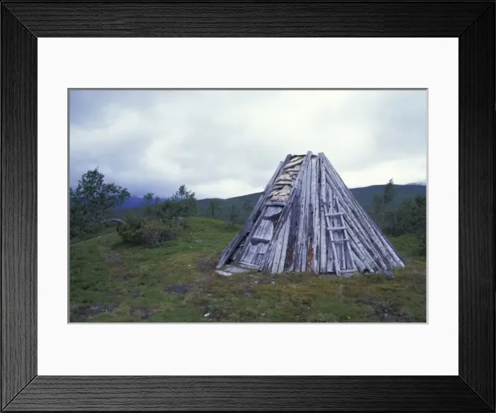 Framed Print : Sweden, Lappland. Camp of Sami reindeer hearders Framed Print : Sweden, Lappland. Camp of Sami reindeer hearders