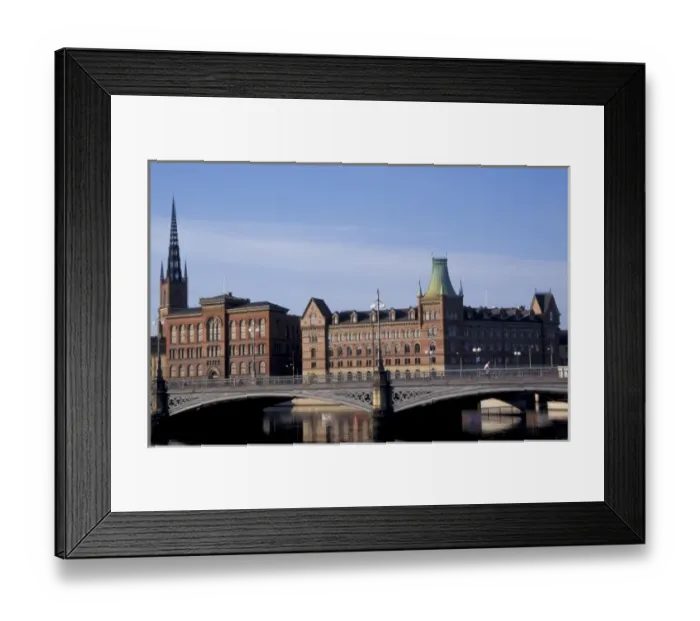 Framed Print : Sweden, Stockholm, Riddarholmen. The Vasa Bridge Framed Print : Sweden, Stockholm, Riddarholmen. The Vasa Bridge