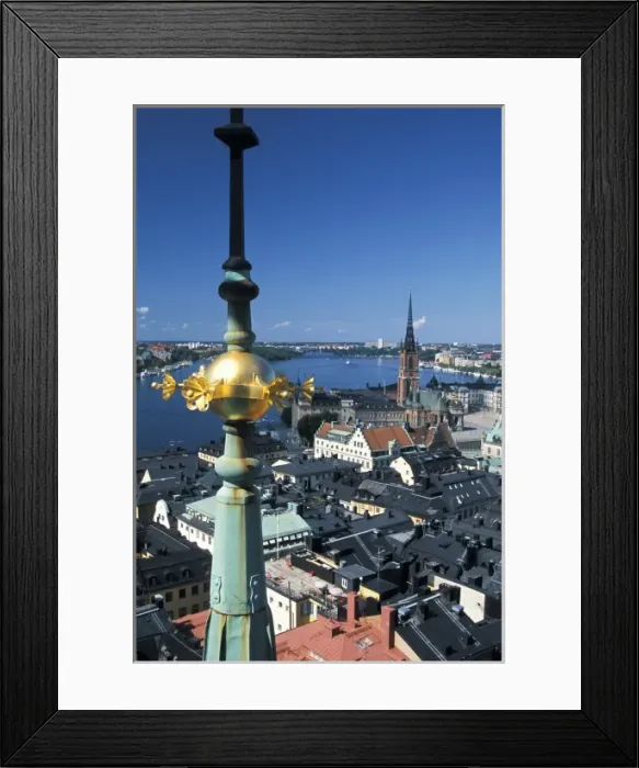 Framed Print : Sweden, Stockholm. Old town (gamla stan), waterfront Framed Print : Sweden, Stockholm. Old town (gamla stan), waterfront