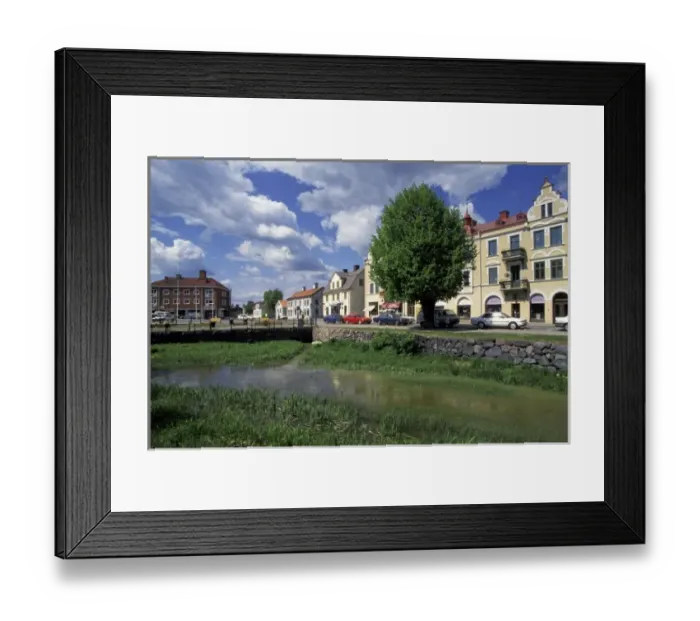 Framed Print : Sweden, Soderkoping. Town panorama