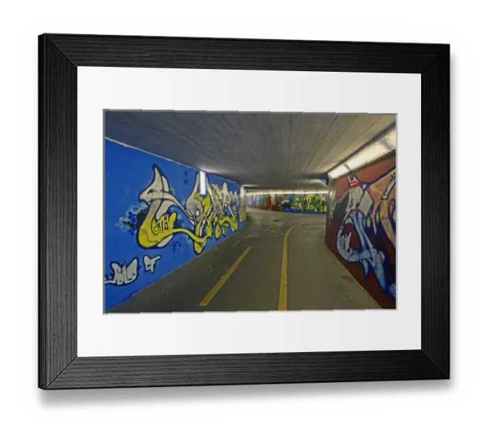 Framed Print : Graffiti on highway underpass, Schaffhausen, Switzerland Framed Print : Graffiti on highway underpass, Schaffhausen, Switzerland