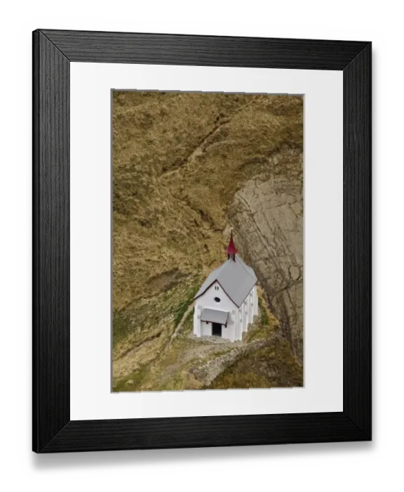 Framed Print : Small church viewed from atop Pilatus Mountain, near Lucerne, Switzerland Framed Print : Small church viewed from atop Pilatus Mountain, near Lucerne, Switzerland