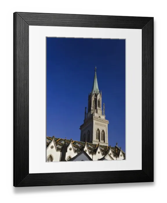 Framed Print : Church steeple, Switzerland Framed Print : Church steeple, Switzerland