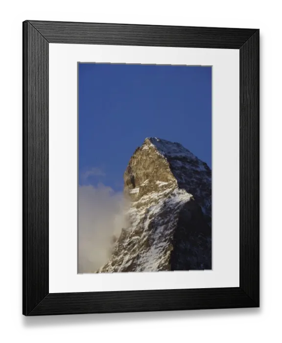 Framed Print : Clouds around the summit of the Matterhorn at sunrise, Zermatt, Switzerland Framed Print : Clouds around the summit of the Matterhorn at sunrise, Zermatt, Switzerland