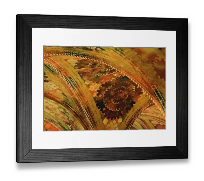Framed Print : Highly decorated ceiling architecture inside the Police Station, Zurich, Switzerland
