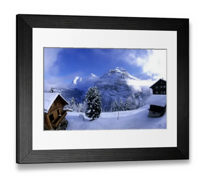 Framed Print : Life in Switzerland beautiful snow scene in Mt Jungfrau in Murren Switzerland Framed Print : Life in Switzerland beautiful snow scene in Mt Jungfrau in Murren Switzerland