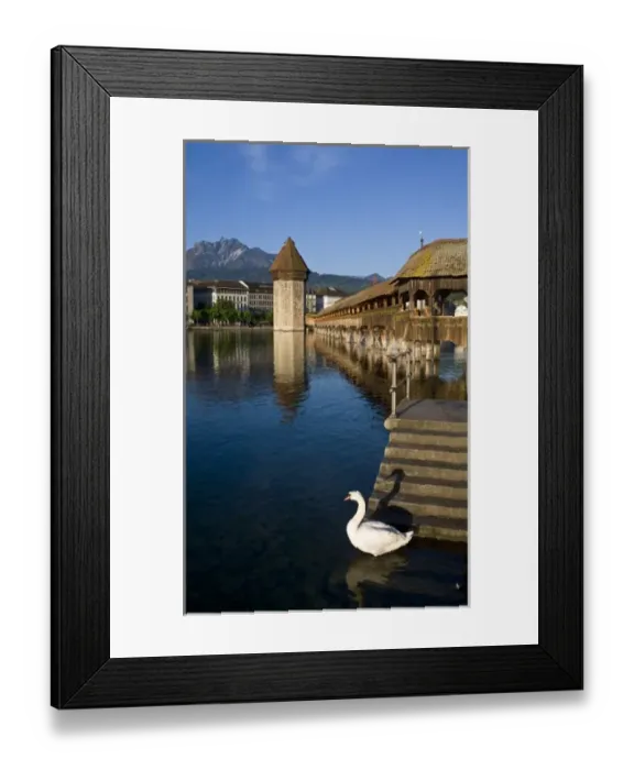 Framed Print : Wasserturm, Kapellbrucke, River Reuss, Pilatus mountain, Luzern or Lucerne, Switzerland Framed Print : Wasserturm, Kapellbrucke, River Reuss, Pilatus mountain, Luzern or Lucerne, Switzerland