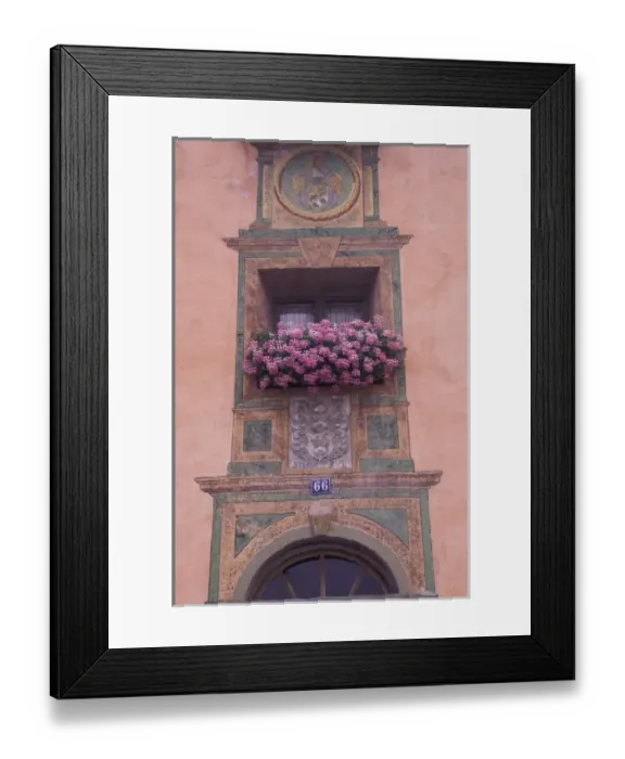 Framed Print : Europe, Switzerland, Bernina Region, Guarda. Home detail and paintings Framed Print : Europe, Switzerland, Bernina Region, Guarda. Home detail and paintings