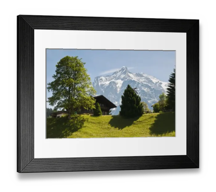 Framed Print : Jungfrau Region, Switzerland. Jungfrau peak from Murren Framed Print : Jungfrau Region, Switzerland. Jungfrau peak from Murren