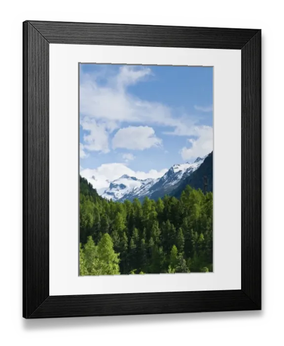 Framed Print : Pontresina, Switzerland. Distant views of Diavolessa peak Framed Print : Pontresina, Switzerland. Distant views of Diavolessa peak