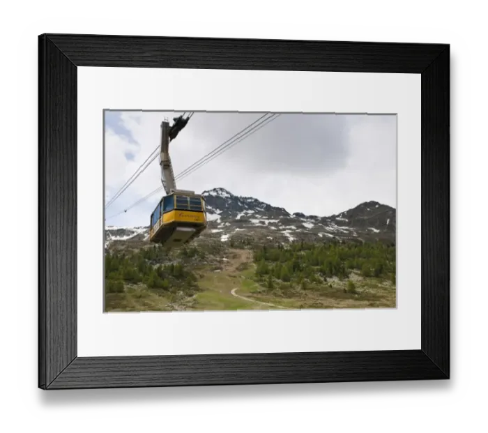 Framed Print : Diavolezza Peak, Switzerland. Cable car gondola to peak Framed Print : Diavolezza Peak, Switzerland. Cable car gondola to peak