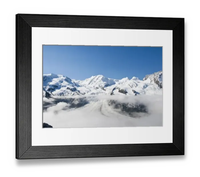 Framed Print : Gornergrat Peak, Switzerland. Monte Rosa Massif from Gronergrat
