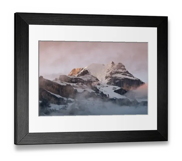 Framed Print : Jungfrau Region, Switzerland. Jungfrau massif from Murren